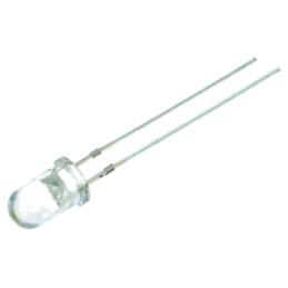LED; 5mm; alb rece; 35000÷45000mcd; 15°; Parte frontală: convex