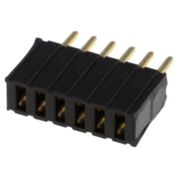 Conector: şiruri pini; soclu; mamă; PIN: 6; drept; 1,27mm; THT; 1x6