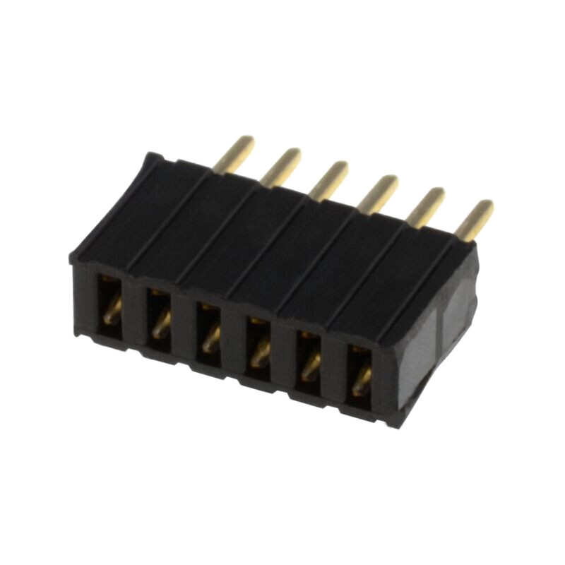 Conector: şiruri pini; soclu; mamă; PIN: 6; drept; 1,27mm; THT; 1x6