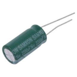 Condensator: electrolitic; THT; 2200uF; 16VDC; Ø10x20mm; ±20%