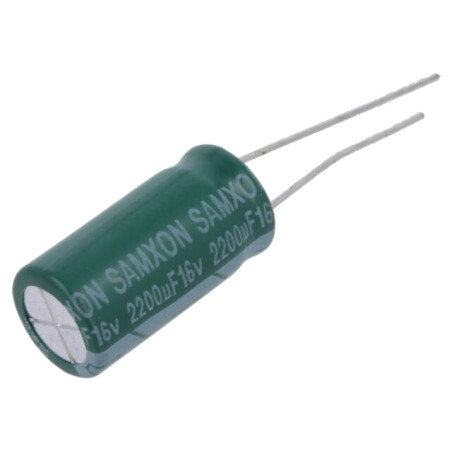 Condensator: electrolitic; THT; 2200uF; 16VDC; Ø10x20mm; ±20%
