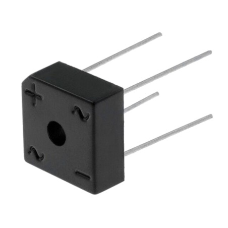 Punte redresoare: monofazat; Urmax: 400V; If: 2A; Ifsm: 45A; pătrată