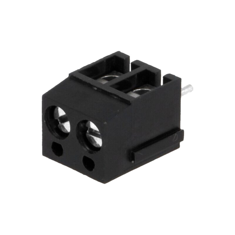 Regletă de conexiuni pt.PCB; în unghi 90°; 5mm; piste: 2; 2,5mm2 Regletă de conexiuni pt.PCB; în unghi 90°; 5mm; piste: 2; 2,5mm2