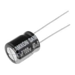 Condensator: electrolitic; low ESR; THT; 47uF; 100VDC; Ø10x12,5mm