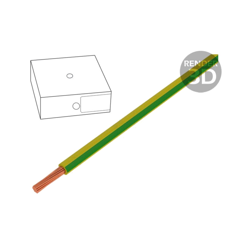 Cablu; H05V-K; litat; Cu; 0,5mm2; PVC; galben-verde; 300V,500V; 100m