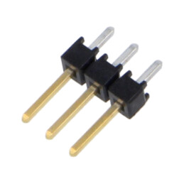 Conector: şiruri pini; şir pini; tată; PIN: 3; drept; 2,54mm; THT