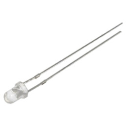 LED; 3mm; alb rece; 18000÷20000mcd; 30°; Parte frontală: convex