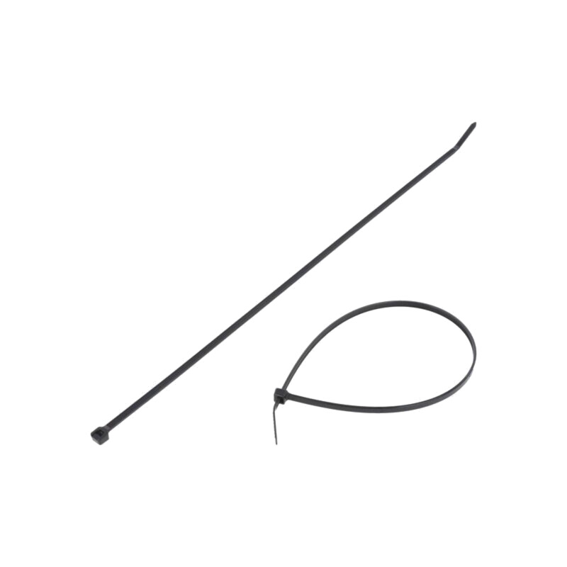Colier de strângere; L: 290mm; W: 3,7mm; neagră; poliamidă; 178N Colier de strângere; L: 290mm; W: 3,7mm; neagră; poliamidă; 178N