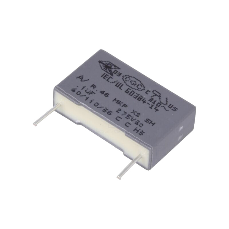 Condensator: cu polipropilenă; X2; R46; 100nF; 18x5x11mm; THT; ±20% Condensator: cu polipropilenă; X2; R46; 100nF; 18x5x11mm; THT; ±20%