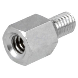 Piuliţă-distanţieră filetată; 5mm; Filet int: UNC4-40; alamă