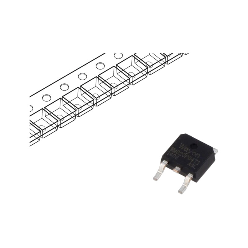 Tranzistor: P-MOSFET; unipolar; TO252 Tranzistor: P-MOSFET; unipolar; TO252