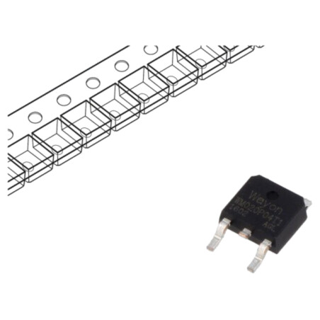 Tranzistor: P-MOSFET; unipolar; TO252