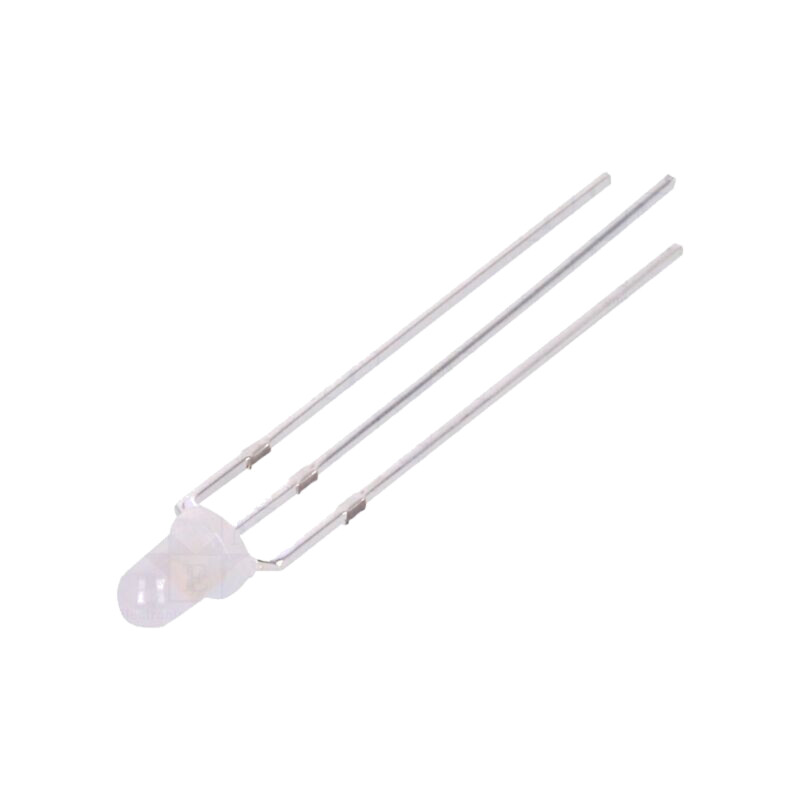 LED; 3mm; roşie/verde; 30°; Parte frontală: convex; Nr.term: 3