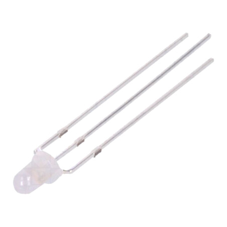 LED; 3mm; roşie/verde; 30°; Parte frontală: convex; Nr.term: 3
