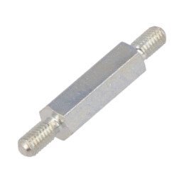 Piuliţă-distanţieră filetată; 15mm; Filet ext: M3; hexagonală