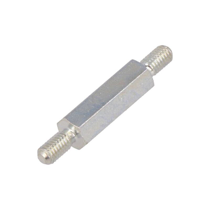 Piuliţă-distanţieră filetată; 15mm; Filet ext: M3; hexagonală Piuliţă-distanţieră filetată; 15mm; Filet ext: M3; hexagonală