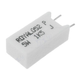 Rezistor: bobinat; cu ciment; verticală,THT; 1,5kΩ; 5W; ±5%