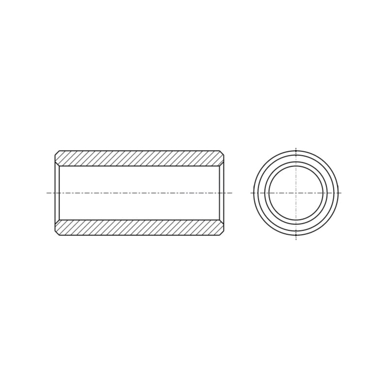 Manşon distanţier; 6mm; cilindric; aluminiu; Diam.ext: 5mm Manşon distanţier; 6mm; cilindric; aluminiu; Diam.ext: 5mm