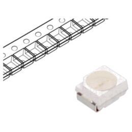 LED; SMD; 3528,PLCC2; albastru; 750÷1560mcd; 3,5x2,8x1,9mm; 120°