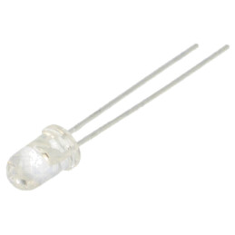 LED; 5mm; alb rece; 13000÷16000mcd; 20°; Parte frontală: convex