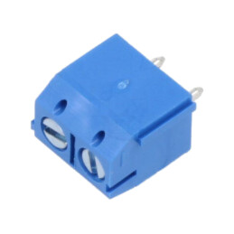 Regletă de conexiuni pt.PCB; în unghi; 5mm; piste: 2; pentru PCB