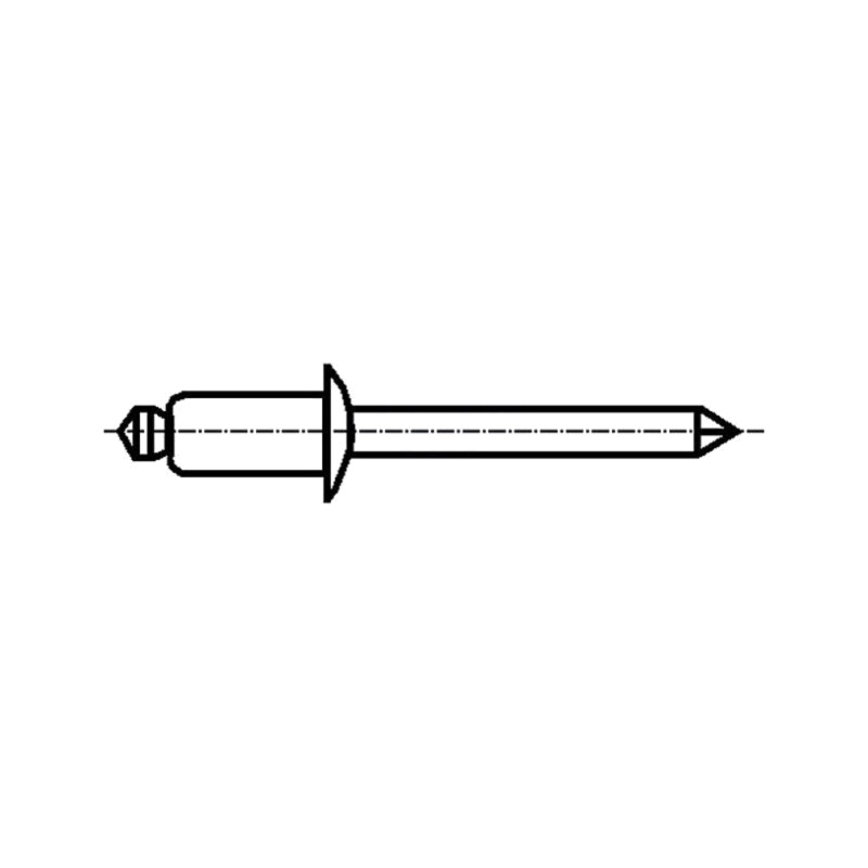 Diblu; aluminiu; Diam.nit: 4,8mm; Lung.nit: 11mm; BN 924; DIN 7337A