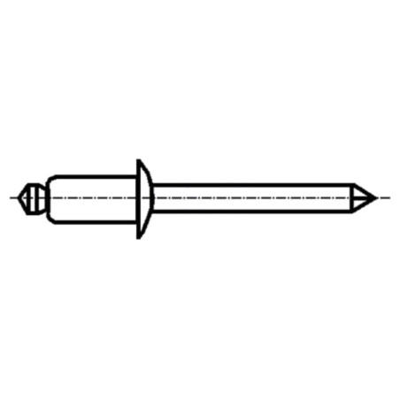 Diblu; aluminiu; Diam.nit: 4,8mm; Lung.nit: 11mm; BN 924; DIN 7337A