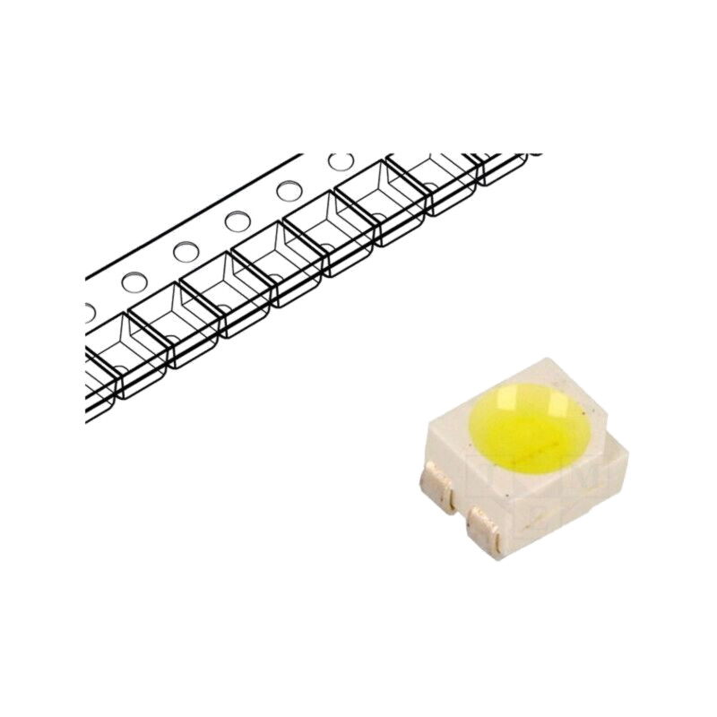 LED; SMD; 3528,PLCC4; alb rece; 1400÷4500mcd; 120°; 30mA; 200mW LED; SMD; 3528,PLCC4; alb rece; 1400÷4500mcd; 120°; 30mA; 200mW