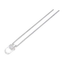 LED; 3mm; roşie; 63÷200mcd; 32°; Parte frontală: convex; 1,8÷2,2VDC