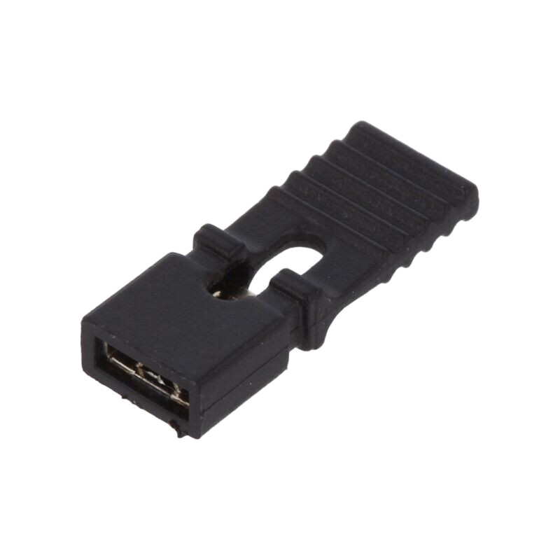 Conector: şiruri pini; jumper; mamă; deschis,cu suport; 2,54mm Conector: şiruri pini; jumper; mamă; deschis,cu suport; 2,54mm