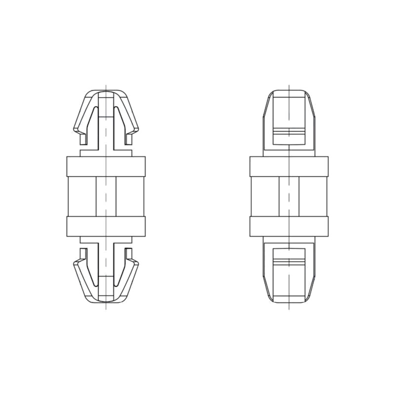 Distanţier PCB; poliamidă 66; Lung: 12mm; clichet/clichet