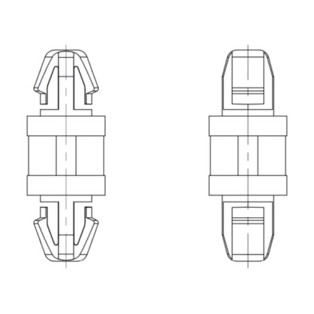 Distanţier PCB; poliamidă 66; Lung: 12mm; clichet/clichet