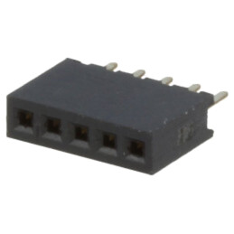 Conector: şiruri pini; soclu; mamă; PIN: 5; drept; 1,27mm; THT; 1x5