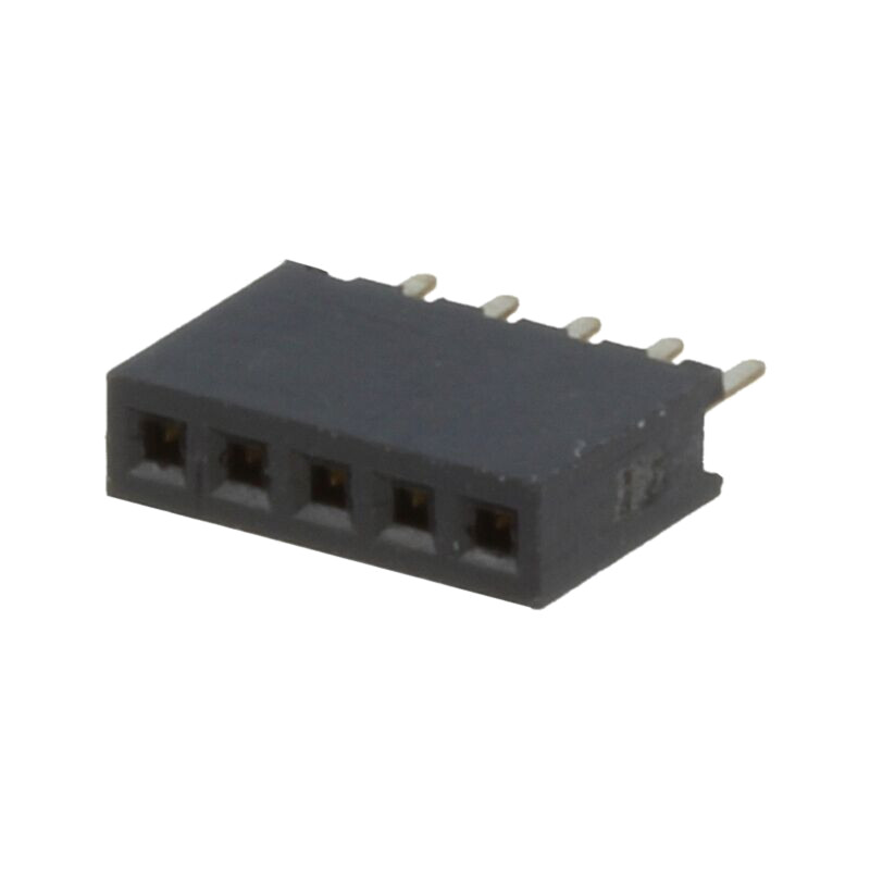 Conector: şiruri pini; soclu; mamă; PIN: 5; drept; 1,27mm; THT; 1x5 Conector: şiruri pini; soclu; mamă; PIN: 5; drept; 1,27mm; THT; 1x5