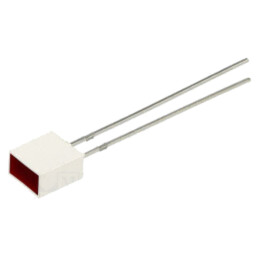 LED; dreptunghiulară; 6,22x3,68mm; cu perete lateral; roşie; 110°