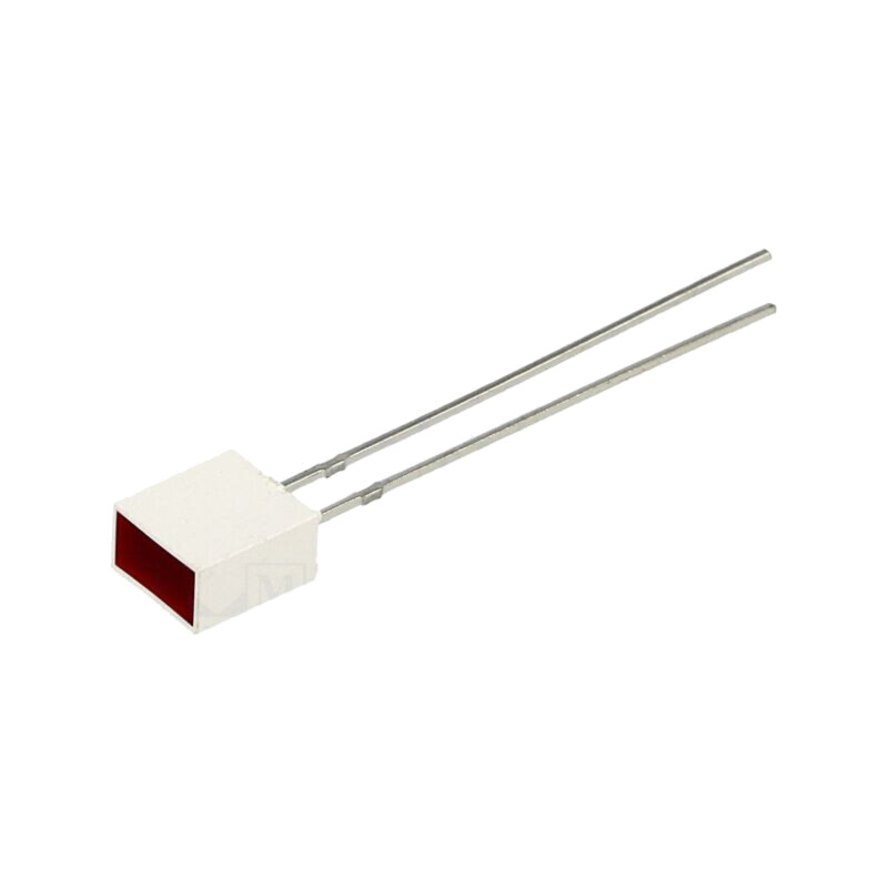 LED; dreptunghiulară; 6,22x3,68mm; cu perete lateral; roşie; 110° LED; dreptunghiulară; 6,22x3,68mm; cu perete lateral; roşie; 110°