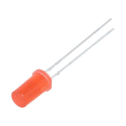 LED; 5mm; roşie; 220÷330mcd; 180°; Parte frontală: plat; 1,8÷2,6VDC