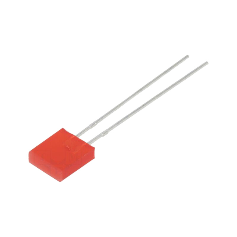 LED; dreptunghiulară; 2x7x8mm; roşie; 9mcd; 80°; 20mA; 2÷2,8VDC