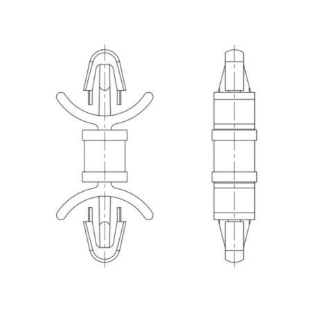 Distanţier PCB; poliamidă 66; Lung: 4,8mm; clichet/clichet