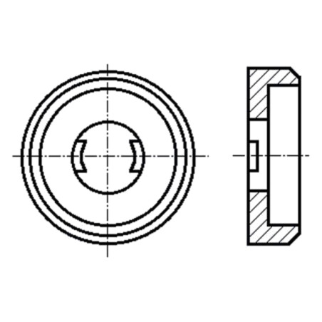Şaibă; rotundă,specializată; M4; D10,5mm; h2,8mm; poliamidă