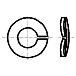 Şaibă; elastică; M12; D21,1mm; h3,35mm; oţel; Acoperire: zinc