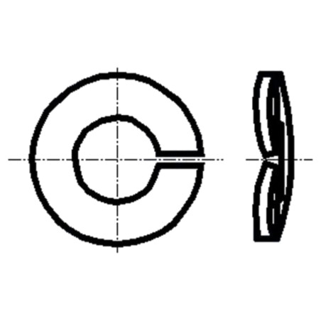 Şaibă; elastică; M12; D21,1mm; h3,35mm; oţel; Acoperire: zinc