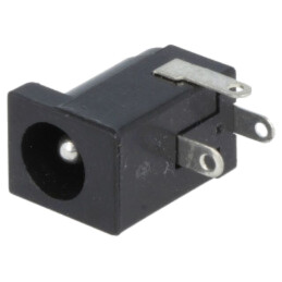 Conector: alimentare DC; soclu; tată; 5,5/2,5mm; 5,5mm; 2,5mm; THT