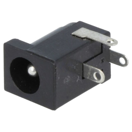 Conector: alimentare DC; soclu; tată; 5,5/2,5mm; 5,5mm; 2,5mm; THT
