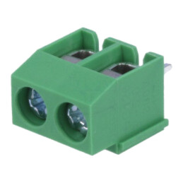 Regletă de conexiuni pt.PCB; în unghi; 5mm; piste: 2; pentru PCB