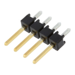 Conector: şiruri pini; şir pini; tată; PIN: 4; drept; 2,54mm; THT