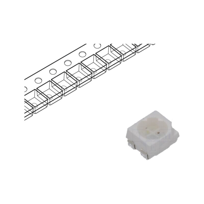LED; SMD; 3528,PLCC4; roşie/verde; 3,5x2,8x1,9mm; 120/120°; 20mA LED; SMD; 3528,PLCC4; roşie/verde; 3,5x2,8x1,9mm; 120/120°; 20mA