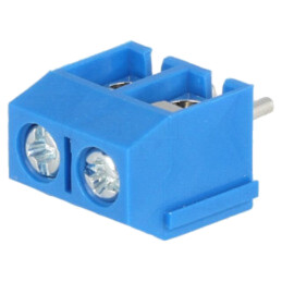 Regletă de conexiuni pt.PCB; în unghi 90°; 5mm; piste: 2; 1,5mm2