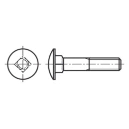 Şurub; M6x16; 1; Cap: buton; oțel inoxidabil A2; DIN 603; 8mm
