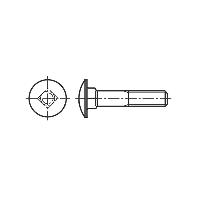 Şurub; M6x16; 1; Cap: buton; oțel inoxidabil A2; DIN 603; 8mm Şurub; M6x16; 1; Cap: buton; oțel inoxidabil A2; DIN 603; 8mm